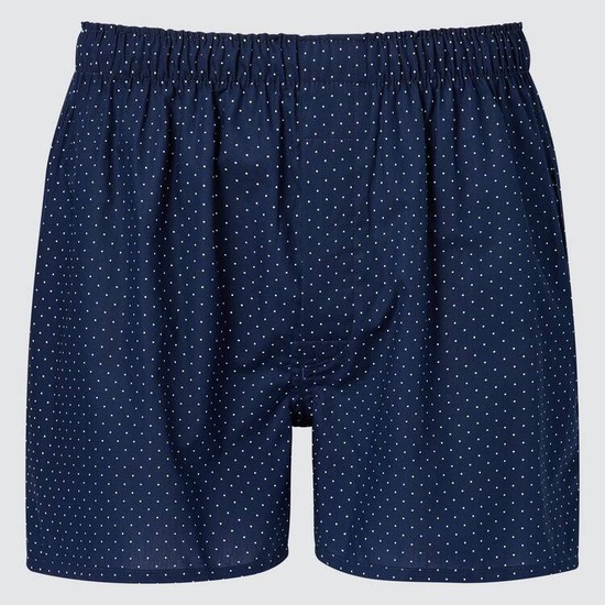 Uniqlo Woven Dotted Print Boxers Spodne Pradlo Panske Námornícka Modrá | ZUNCJG-216