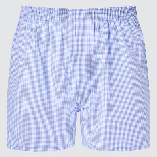 Uniqlo Woven Gingham Checked Boxer Spodne Pradlo Panske Modre | YMNIOU-109