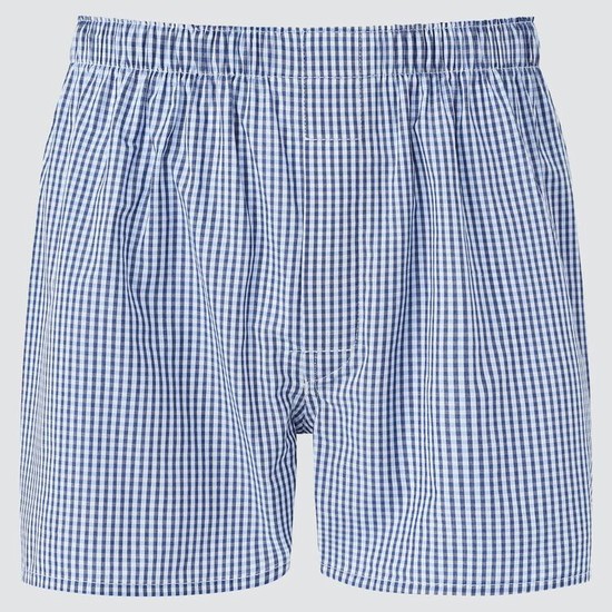 Uniqlo Woven Multicoloured Checked Boxer Spodne Pradlo Panske Modre | HTWMSK-820