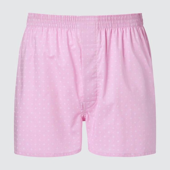 Uniqlo Woven Patterned Boxer Spodne Pradlo Panske Ruzove | RFDUOM-439