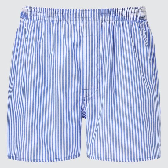Uniqlo Woven Pruhované Boxer Spodne Pradlo Panske Modre | FVLUWP-952