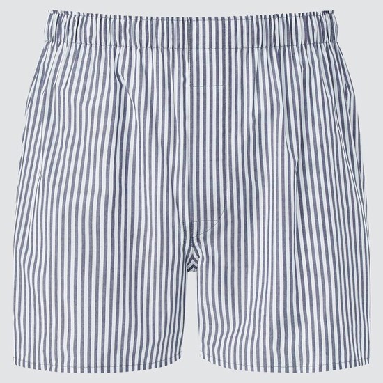 Uniqlo Woven Pruhované Boxer Spodne Pradlo Panske Modre | IJGZRK-321